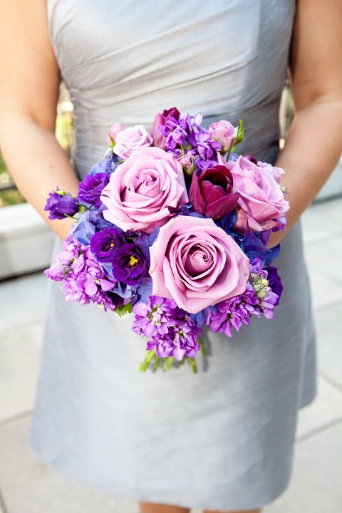 Purple Bouquet Maid of Honor