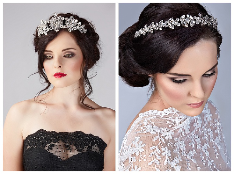 Brides with tiara and headband