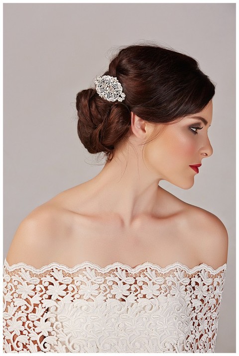 Bride with hair pin