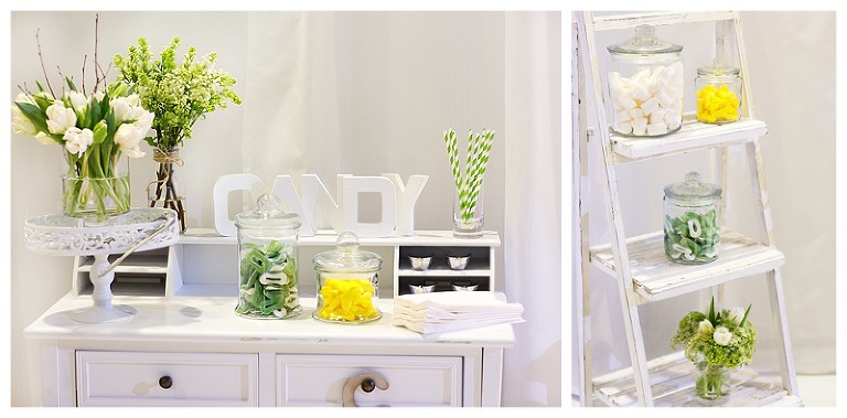 Yellow & Green Dessert Display