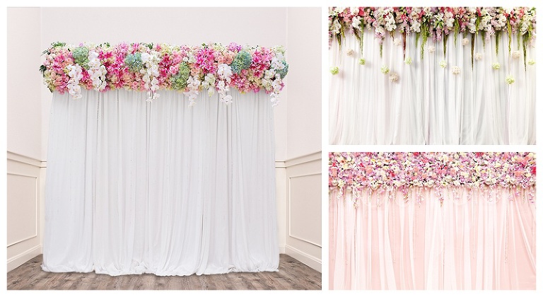 Indoor Ceremony with Draping & Flowers