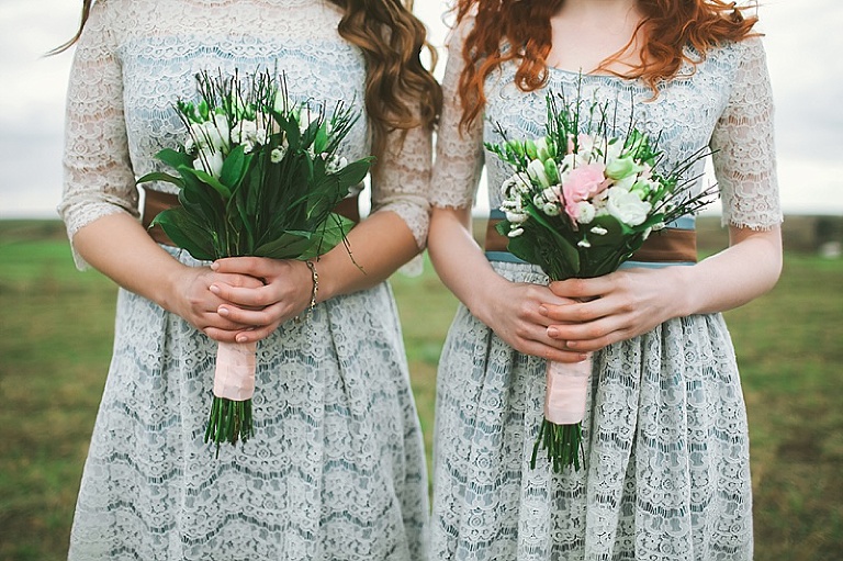 emerald green bouquet dresses