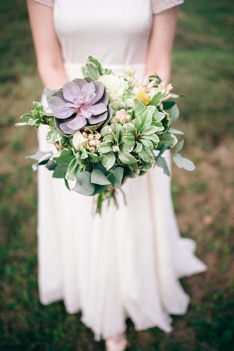 succulent bridal bouquet