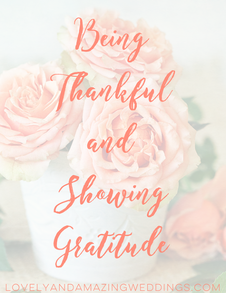 Being thankful and Showing gratitude