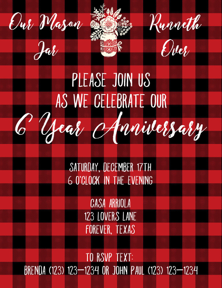 6th-anniversary invite