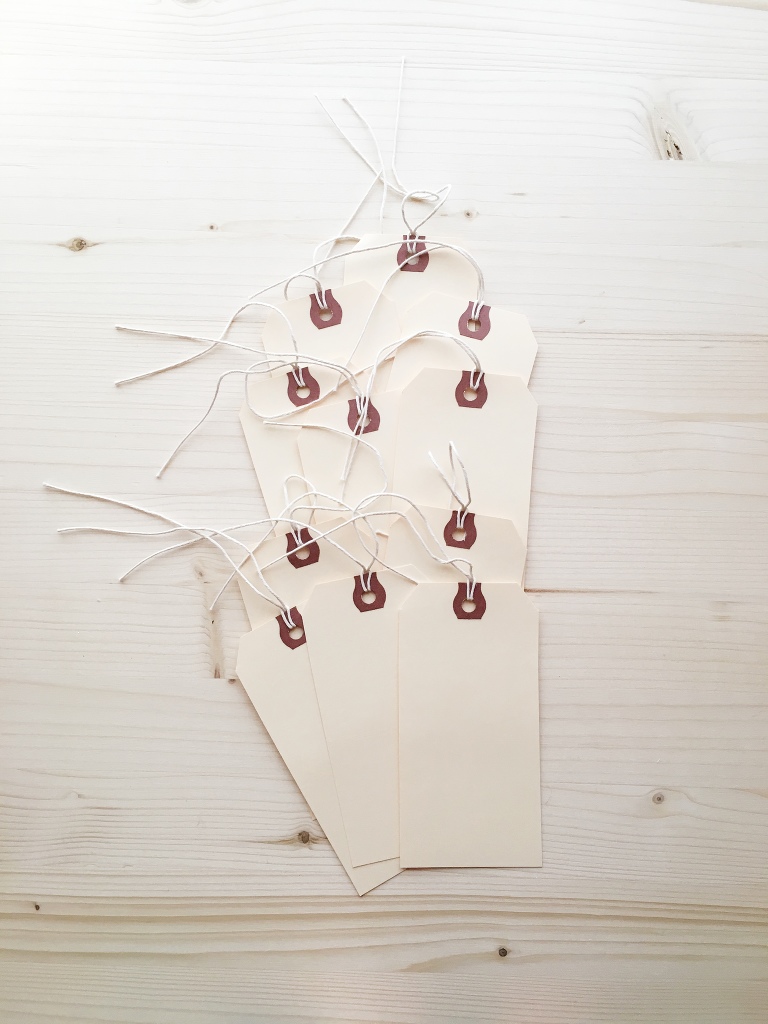 easy to make stamped shipping tag