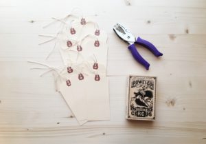 easy to make stamped shipping tag