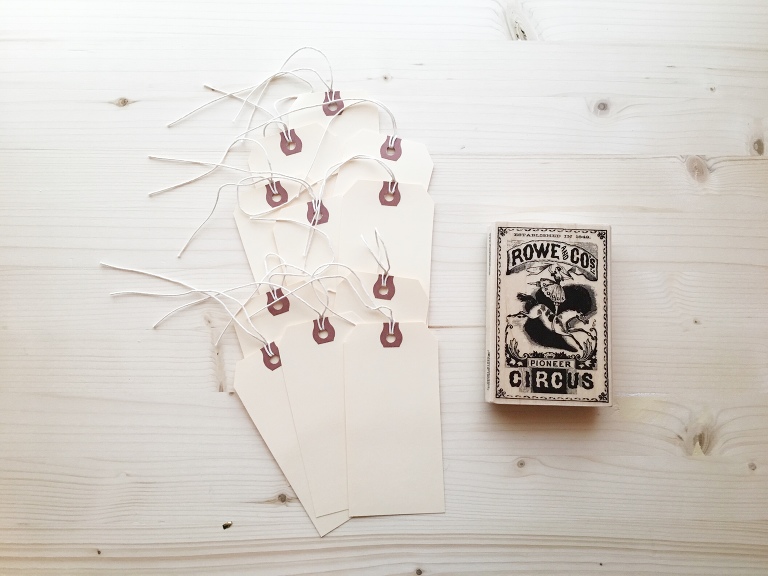 easy to make stamped shipping tag