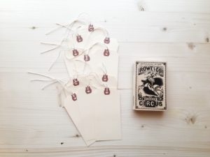easy to make stamped shipping tag